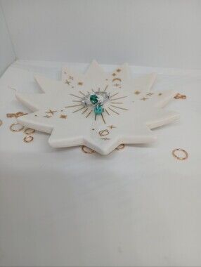 A Beautifull Silver Copper Wire Ring With To Colors Of A Blue Bead.